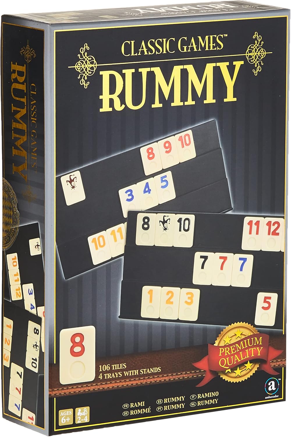 Playzokids Ambassador Merchant Board and Card Games for kids aged 6 and above, featuring colorful game pieces and cards. Main image