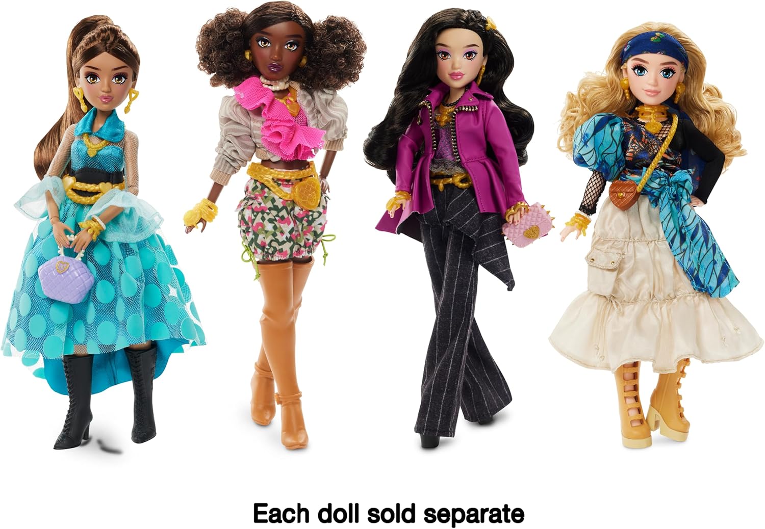 Playzokids Far Out Toys Autumn LUV fashion doll, 10-inch bohemian style doll with colorful outfits for creative play.