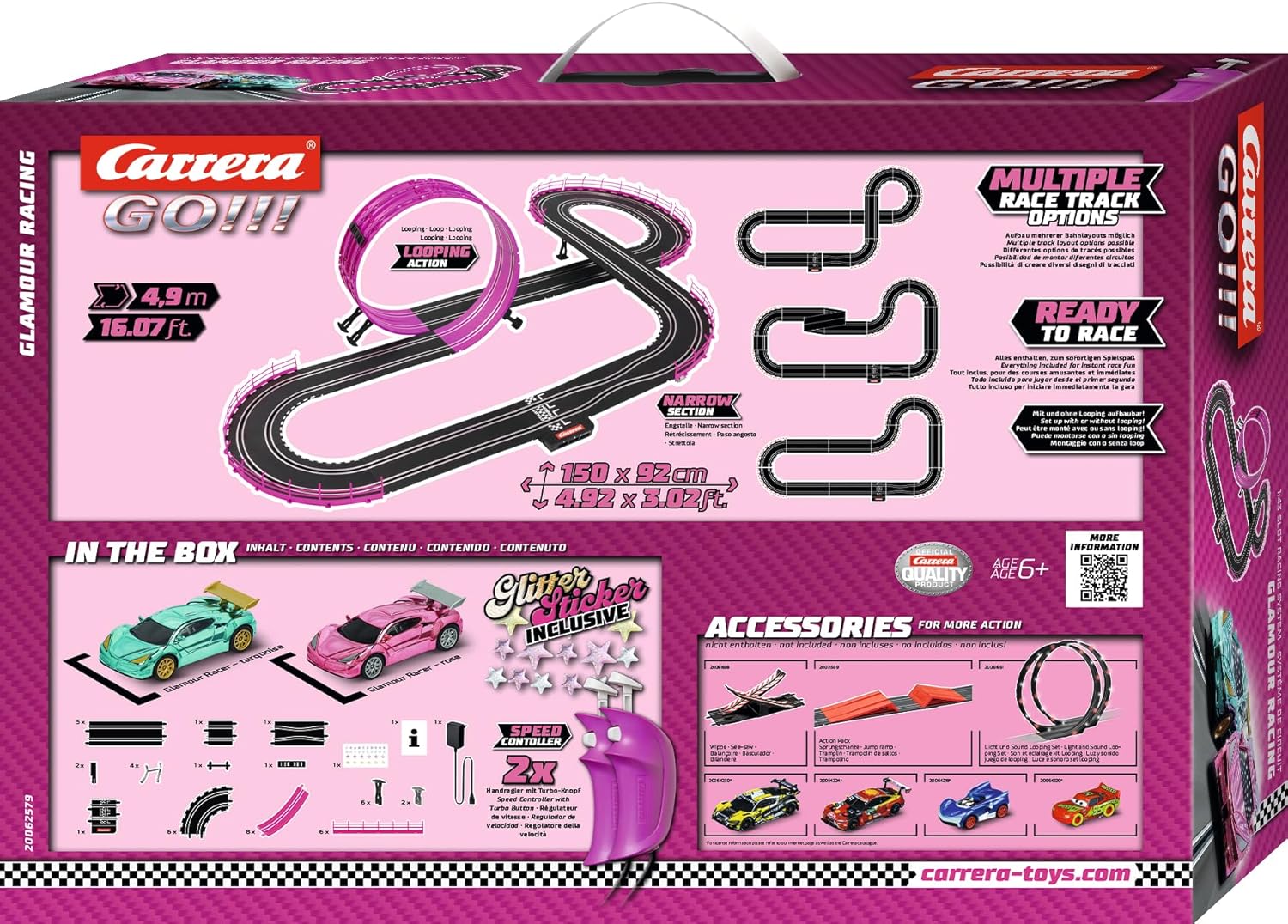 Carrera GO!!! Pink Action Racing Race Track Set