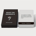Set of 50 SMILE TALK "What is the Answer?" question cards, featuring colorful card designs for engaging conversations.
