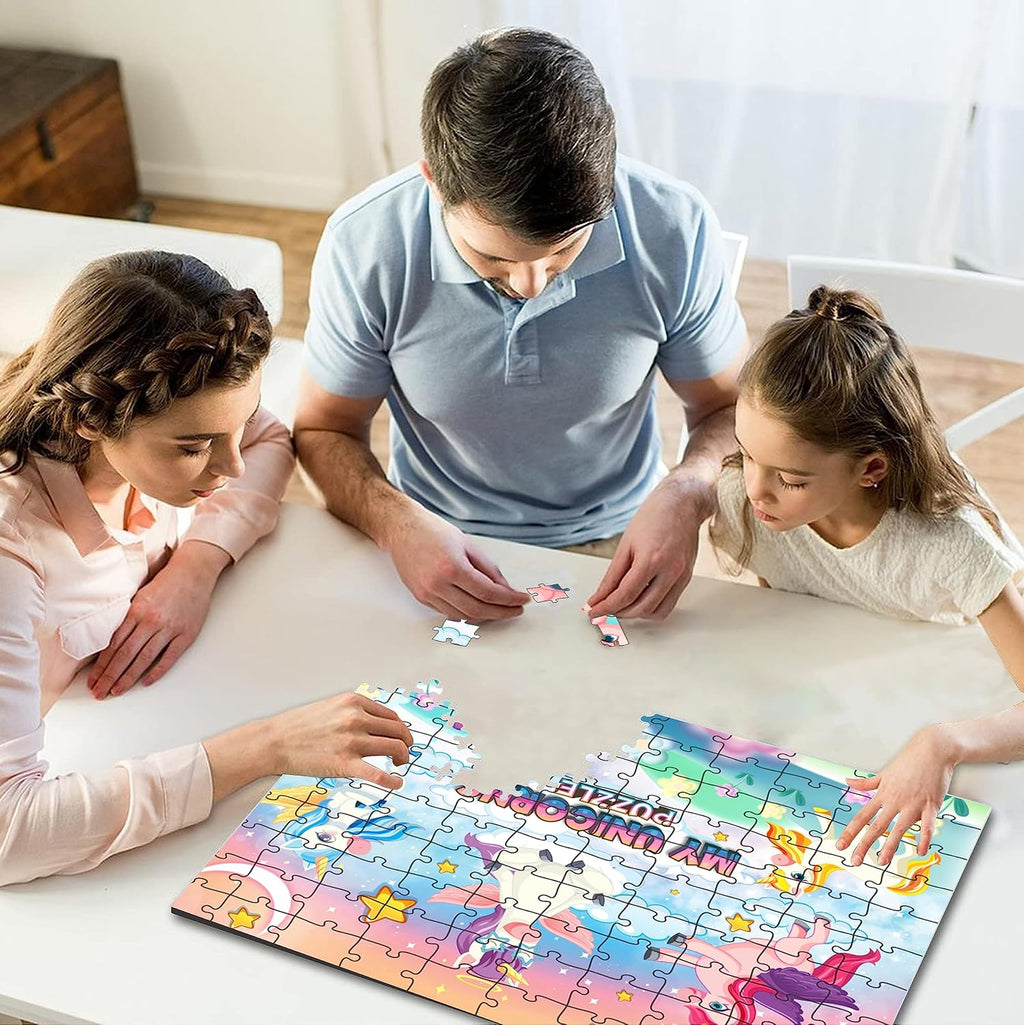 My Unicorn Puzzles 100 Pieces for Family and Kids