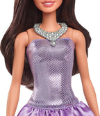 Barbie Fashionistas Doll Satiny Skirt, Silvery Necklace and Heels