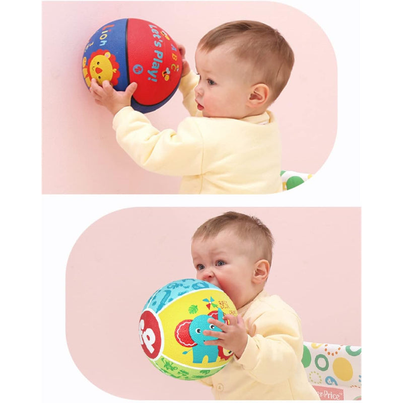 Fisher-Price baby play balls, 15cm colorful soft plastic balls for infants to grasp and play with.