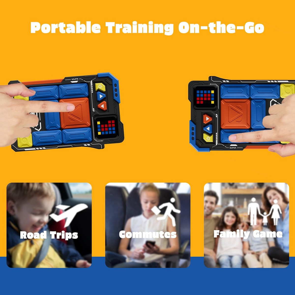 Electronic Sliding Puzzle Game – Handheld Brain Teaser Toy with Lights & Sound