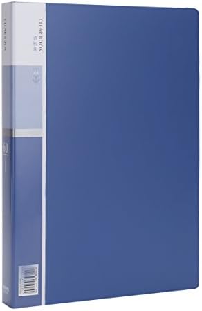 Deli Economical Display Book with 60 clear plastic pockets for organizing documents, suitable for school or office use.