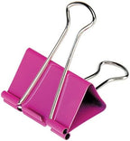 Set of 12 colorful 51mm Playzokids binder clips with metal handles, ideal for organizing papers and office supplies.