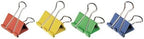 Colorful Deli binder clips in 51mm (2-inch) size, arranged in a pack, with metal handles and vibrant plastic coating.
