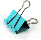 Colorful 25mm Playzokids binder clips in assorted colors, pack of 48, ideal for organizing papers and documents.