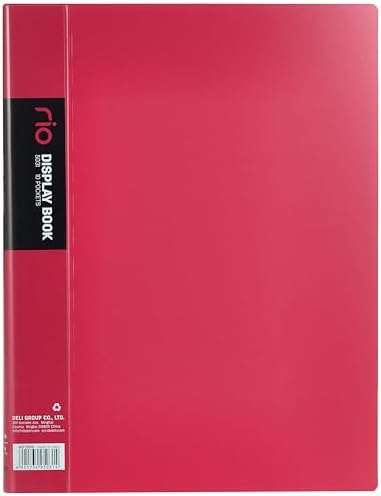 Playzokids Deli Rio A4 display book with 10 transparent pockets, ideal for organizing documents and artwork. Main image