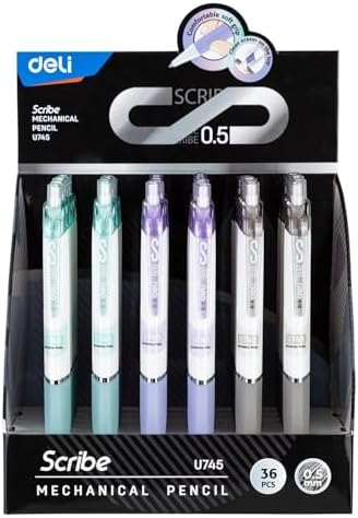 Playzokids Deli Scribe Mechanical Pencil with 0.5 mm lead, featuring a sleek design and comfortable grip for precise writing. Main image