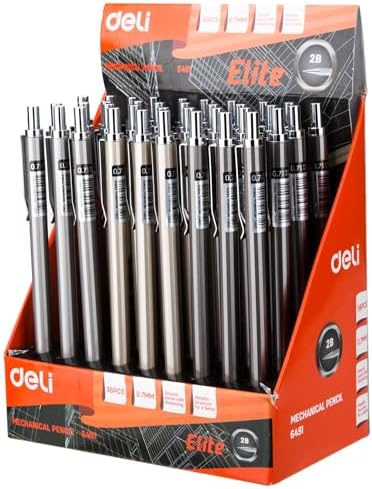 Set of 36 Playzokids Deli Metal Mechanical Pencils with 0.7 mm lead, featuring durable metal construction and ergonomic design. Main image