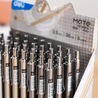 Pack of 36 Playzokids Deli Metal Mechanical Pencils with 0.5mm lead, durable writing pencils shown in a display image.