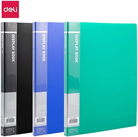 Playzokids Deli A4 Economical Display Book with 20 transparent pockets for organized document storage