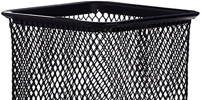 Playzokids deli mesh square pen holder in black, measuring 80x80x90 mm, with a mesh design for organizing pens and stationery.
