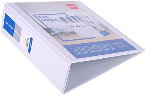 Playzokids Deli A4 presentation 2D ring binder with 3-inch rings, ideal for organizing documents and presentations.
