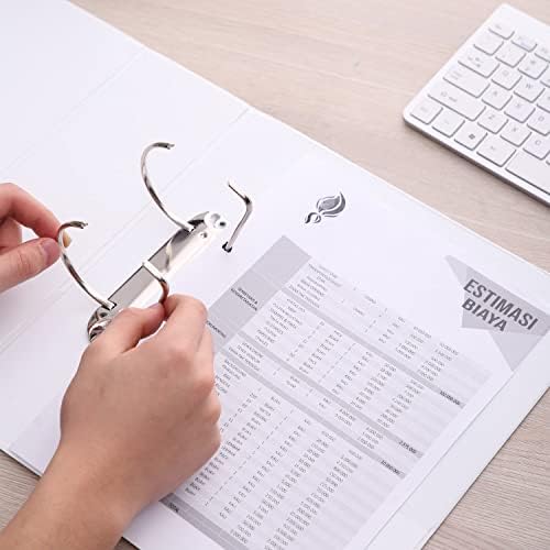 Playzokids Deli A4 Presentation 2D Ring Binder with 3-inch rings, durable plastic cover, ideal for organizing documents.
