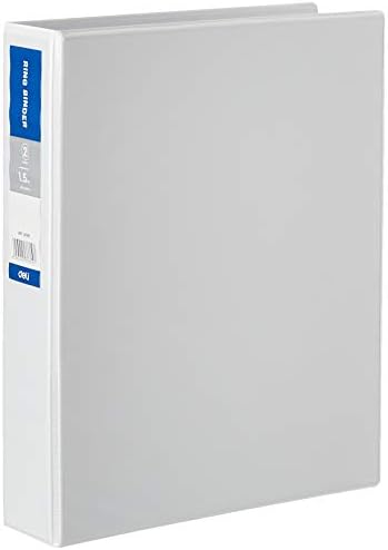 Playzokids Deli A4 presentation 2D ring binder, 1.5-inch capacity, featuring a colorful, sturdy design for organizing documents. Main image