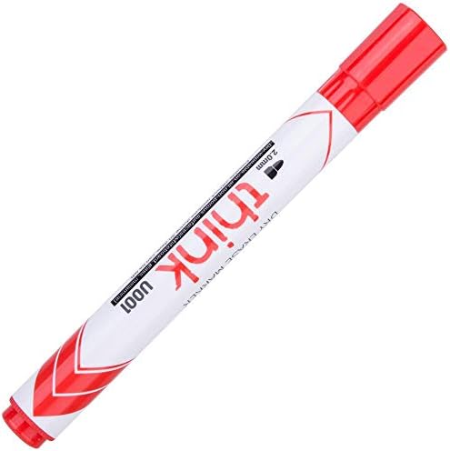 Red bullet tip dry erase marker from Playzokids for deli and whiteboard writing, featuring a bold, easy-to-see ink flow Main image