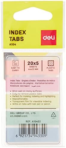 Playzokids Deli Index Tabs 45×12 mm sticky page markers in assorted colors for organizing and marking pages.
