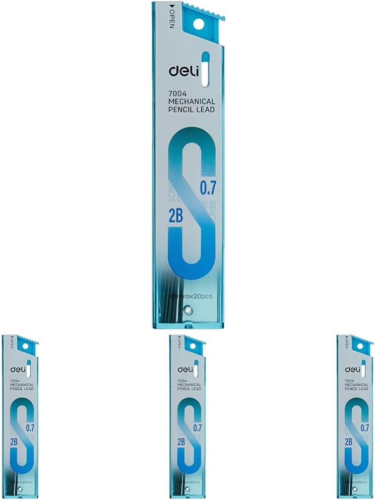 Playzokids Deli Mechanical Pencil Lead 0.7mm/2B, shown in a close-up image with black lead and packaging details. Main image