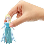 Mattel Disney Frozen Elsa 4-inch mini doll with detailed dress and blonde hair, perfect for play and collection.