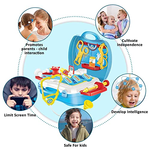 Suitcase Doctor Kit Toy Set with Medical Accessories