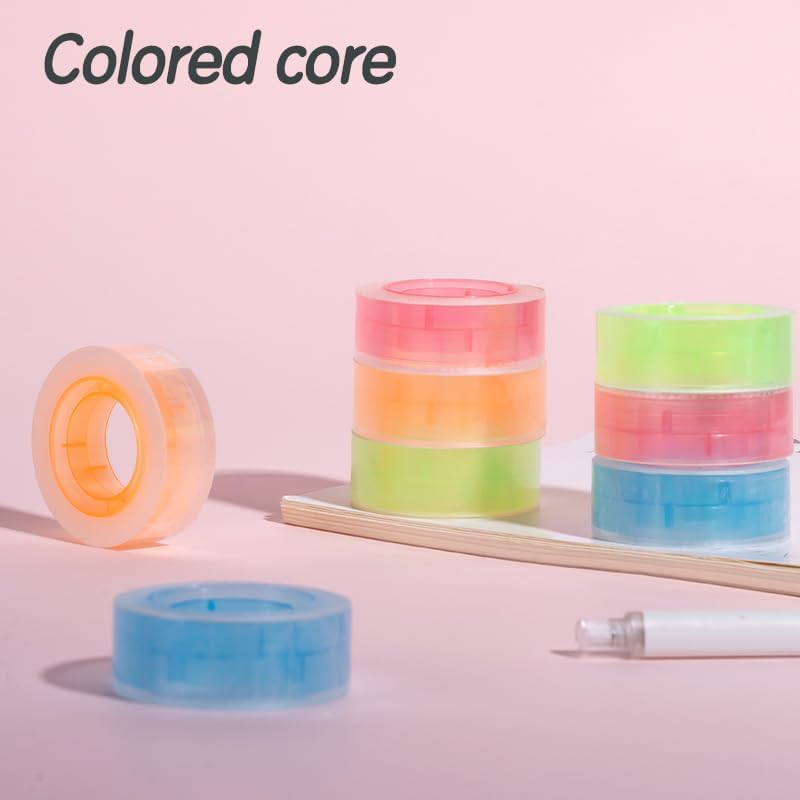 Playzokids Deli Office Tape 18MMx30Yx38Um, 8 rolls, clear adhesive tape for office and craft use.