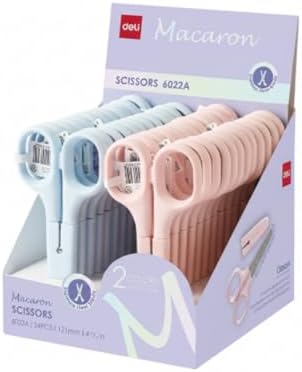 Playzokids deli scissors, 121mm (4.75 inch), in two colors, featuring sharp blades and ergonomic handles for precise cutting.