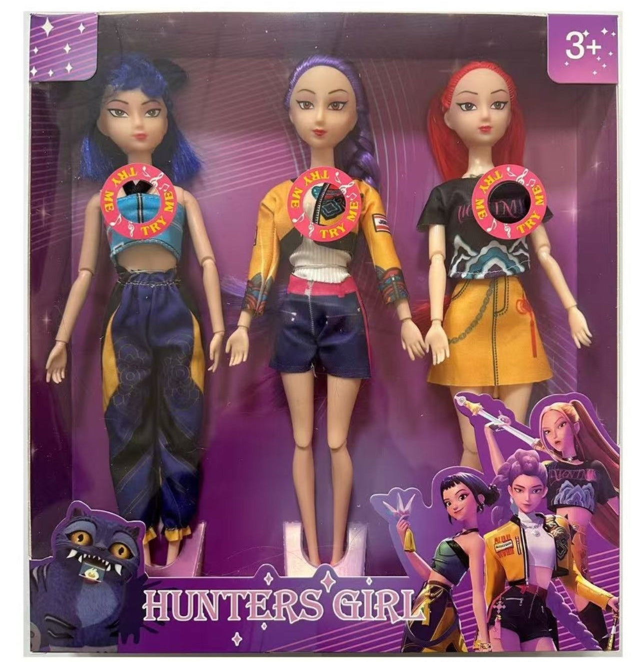 K Pop Hunters Girls Figures 3 in 1 Collectible - with Sound & Light Main image