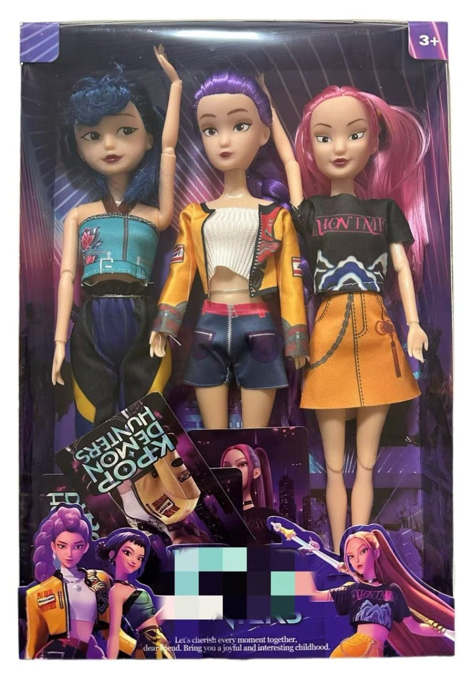 K Pop Girls Dolls 3 in 1 Series 2 by K POP, featuring three colorful dolls with vibrant outfits and detailed hairstyles.