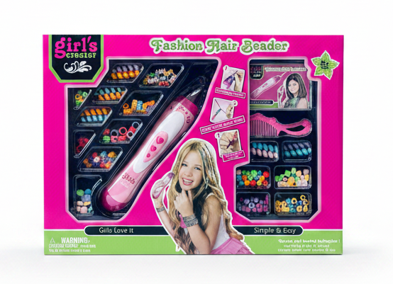Colorful fashion hair beader toy by Girls Creator featuring vibrant beads for creative hair accessory making. Main image