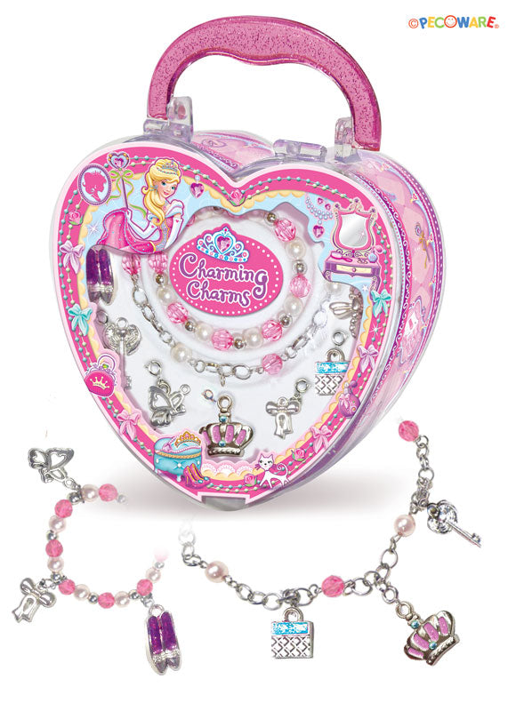 PECOWARE necklace and bracelet set featuring matching silver-toned jewelry with intricate designs and adjustable chains. Main image