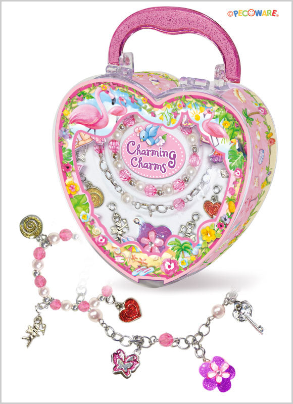 PECOWARE necklace and bracelet set featuring matching silver-tone jewelry with intricate designs and adjustable chains.