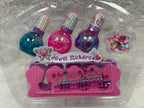 PECOWARE Sparkling Nail Set with colorful, glittery nails displayed on a neutral background, showcasing vibrant nail designs.