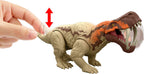 Jurassic World Rebirth Strike Attack Inostrancevia toy dinosaur with detailed features and realistic design.
