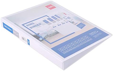 Playzokids Deli A4 Presentation 2D Ring Binder with 1-inch rings, sturdy plastic cover, ideal for organizing documents