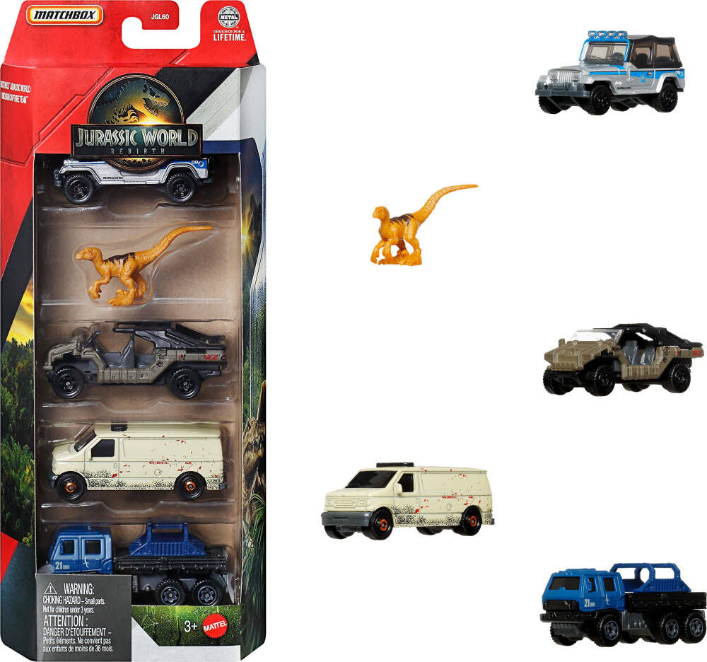 Jurassic World Matchbox Mini Vehicle Set Main image
