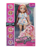 Playzokids Far Out Toys GLO-UP Girls Tiffany doll with colorful outfit and accessories, showcasing vibrant fashion and playful style.