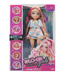 Playzokids Far Out Toys GLO-UP Girls Tiffany doll with colorful outfit and accessories, showcasing vibrant fashion and playful style.