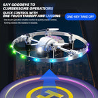 RC Mini Drone – Rainbow LED Light-Up Flying Toy with Remote