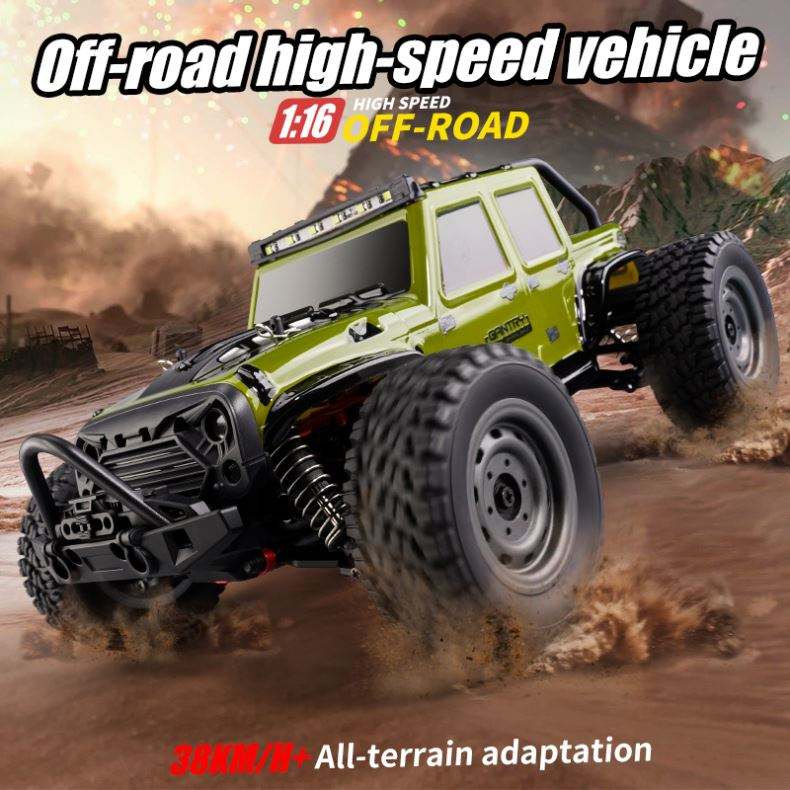 RC Off-Road Truck – 4x4 Jeep-Style Rock Crawler with Roof Rack