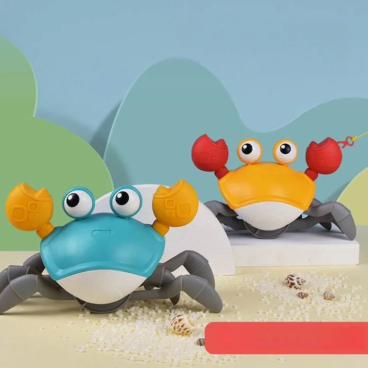 LELETO electric induction crawling crab toy with automatic obstacle avoidance, designed for interactive play and fun.