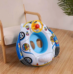 Baby Pool Float – Inflatable Car Seat Swim Ring with Steering Wheel