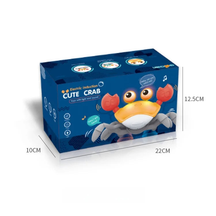 LELETO electric induction crawling crab toy with automatic obstacle avoidance, designed for kids’ fun and interactive play. Main image