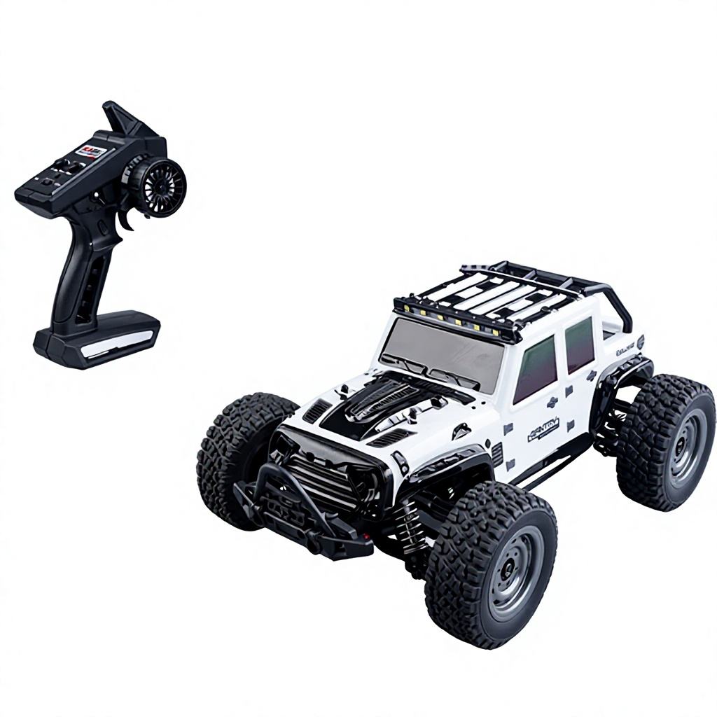 RC Off-Road Truck – 4WD Jeep-Style Rock Crawler with Roof Rack