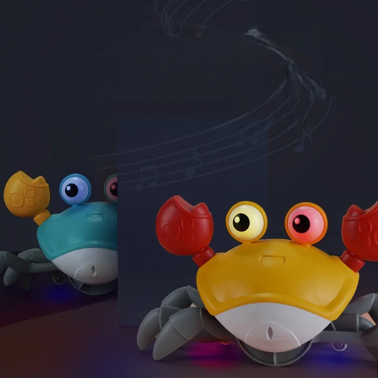LELETO electric crawling crab toy with automatic obstacle avoidance, designed for kids' entertainment and interactive play.