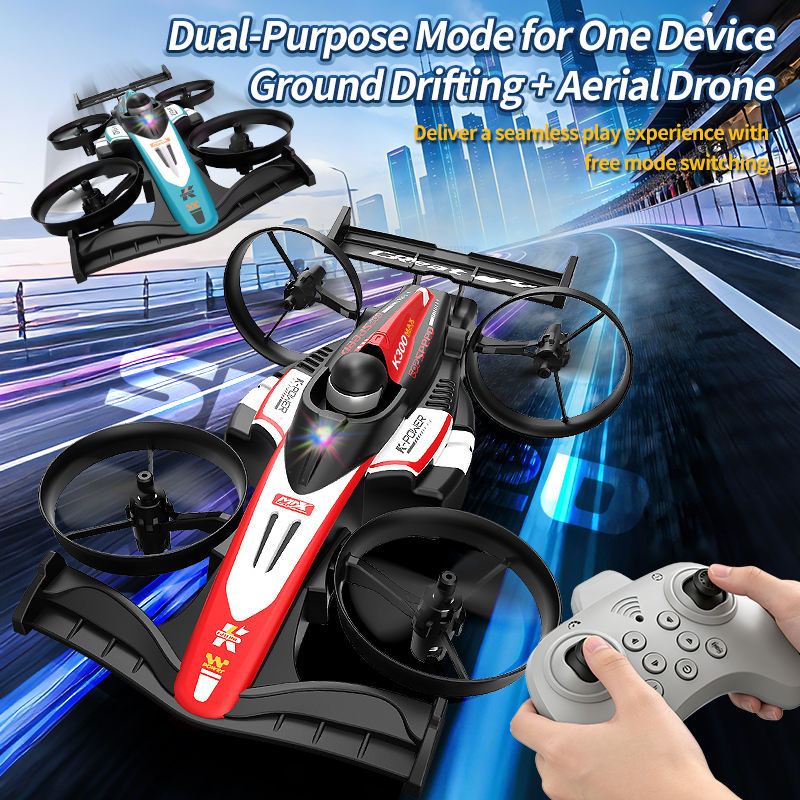 RC Flying Race Car Drone – 2-in-1 Air & Ground Stunt Vehicle