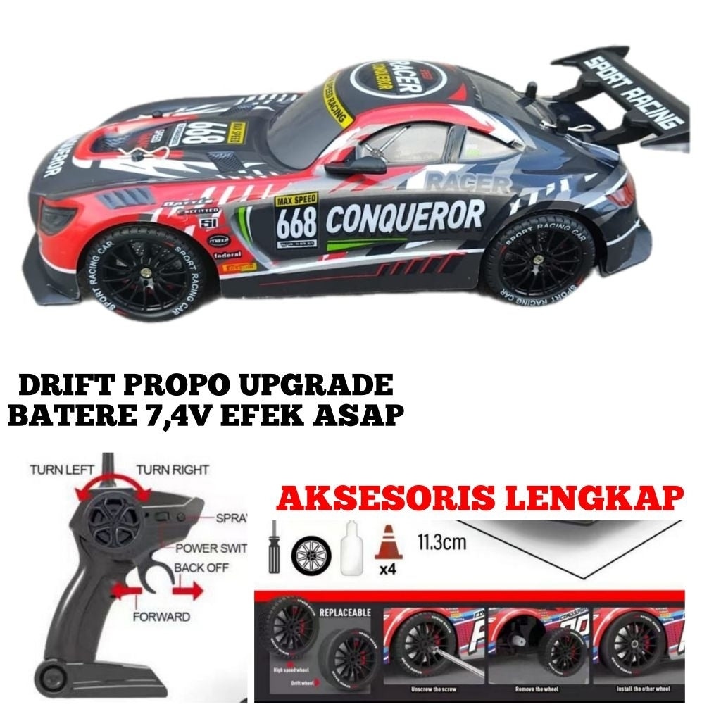 Max Racing Smoke Drift Car with Wheels 2.4GHz R/C