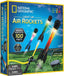 Playzokids National Geographic light-up air rockets flying outdoors with glowing effects in the night sky.