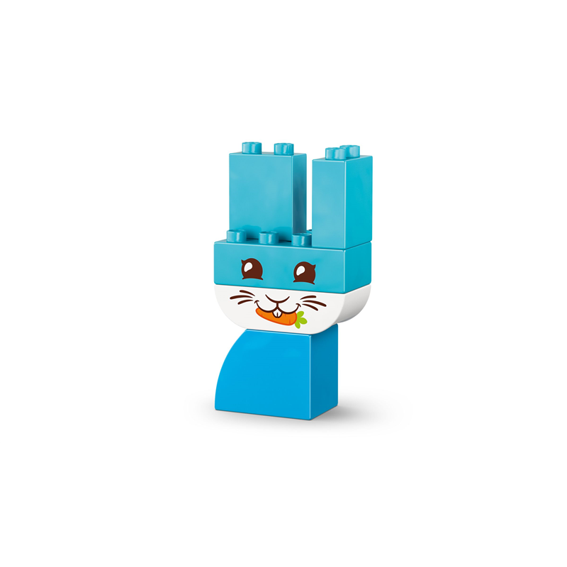 Lego 10477 3-in-1 Creative Cute Pets set featuring colorful LEGO Duplo animals and building pieces for kids.